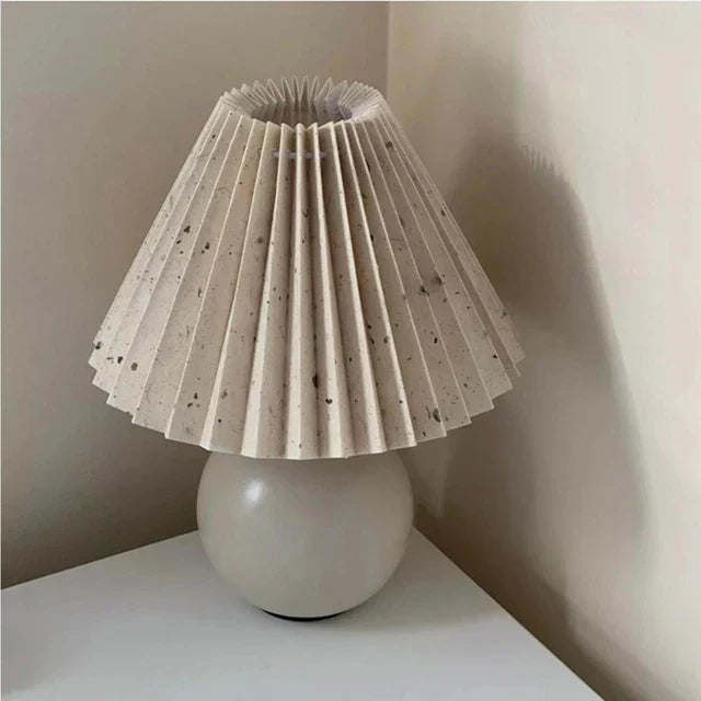 Antique Pleated - Lampe de Table Vintage Plissée