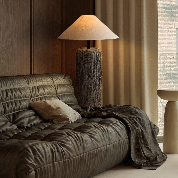 RustiqueLumière - Lampe de Sol en Bois Érodé