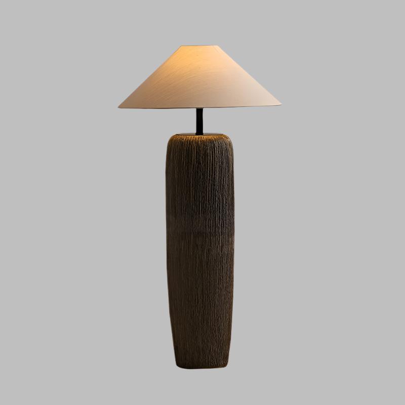 RustiqueLumière - Lampe de Sol en Bois Érodé